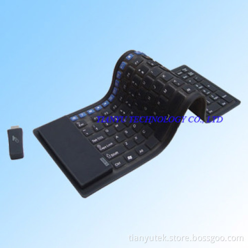 126-Key 2.4GHZ Wireless Multimedia Flexible Silicone Waterproof Keyboard